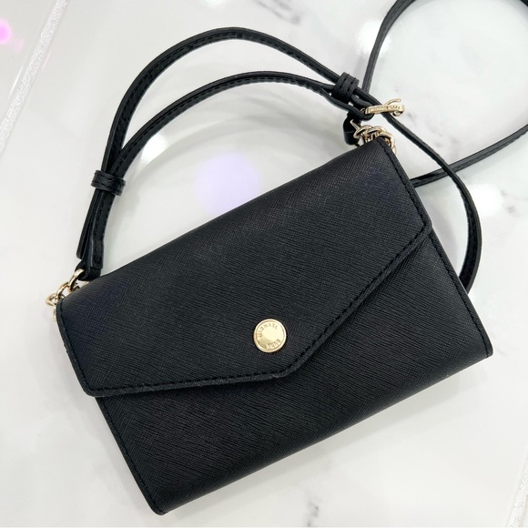 MICHAEL KORS - JET SET TRAVEL CHAIN WALLET CROSSBODY - BLACK - Picture 1 of 7